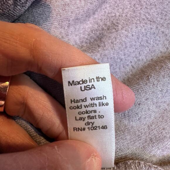 Michael stars velvet galvanized gray slouchy v neck short sleeve blouse small - Picture 10 of 10